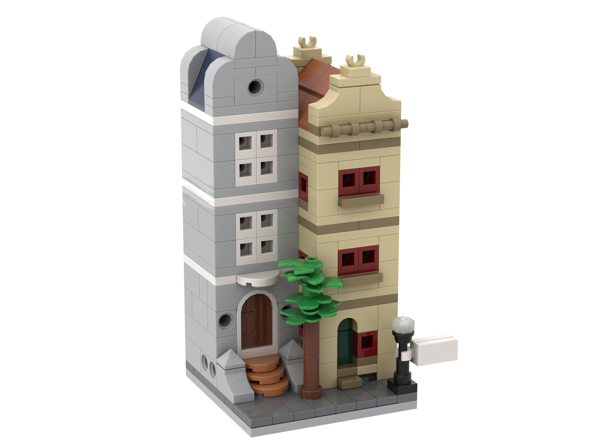 Historische grachtenpanden als custom LEGO® set